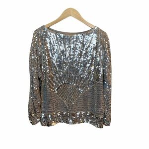 Vintage Judith Ann Creations Sparkly Hand-Sequined Top
